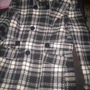 Black and White Plaid Jacket.
